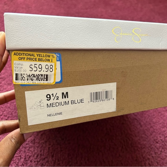 Jessica Simpson Denim Blue Wedge Sandals - Picture 7 of 7